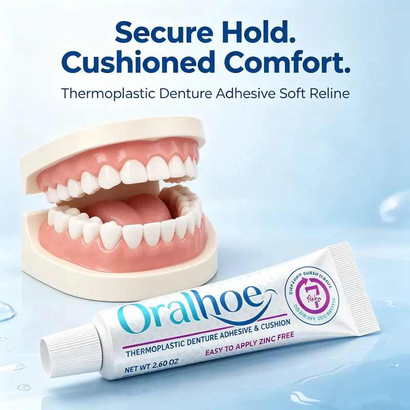 2PCS Oral Thermoplastic Denture Cushion Liner - Secure Hold
