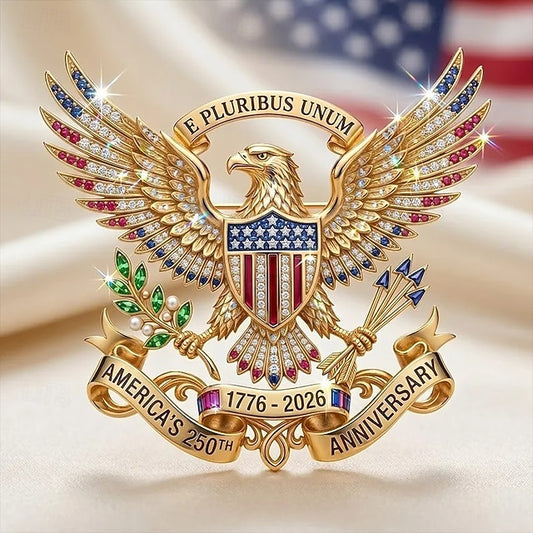 250th Anniversary Diamond-Set Eagle Brooch