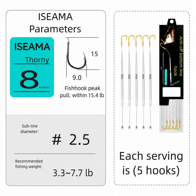 Floating-bottom fishing rig and hook set