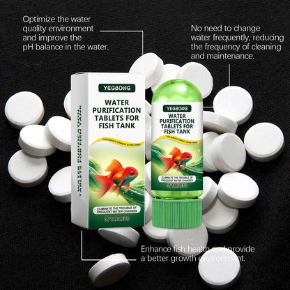 Aquarium Water Clarifying Tablets for Algae Control and Sludge Management