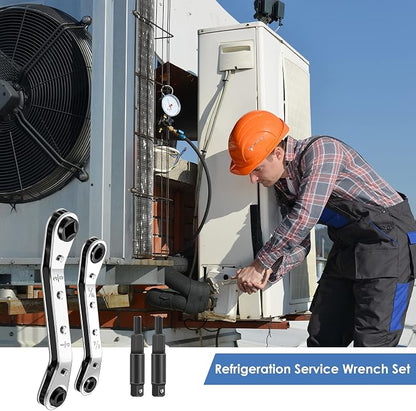 2 Pcs Hvac Service Wrench Refrigeration Wrench