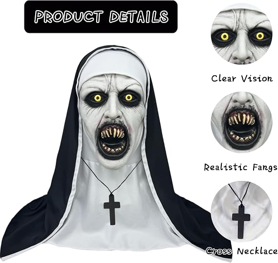 Funky Nun Latex Mask for Halloween