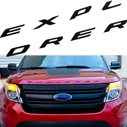 Front Hood Raised Explorer Letters Fit for 2011-2026 Explorer Model Emblem Decal Badge