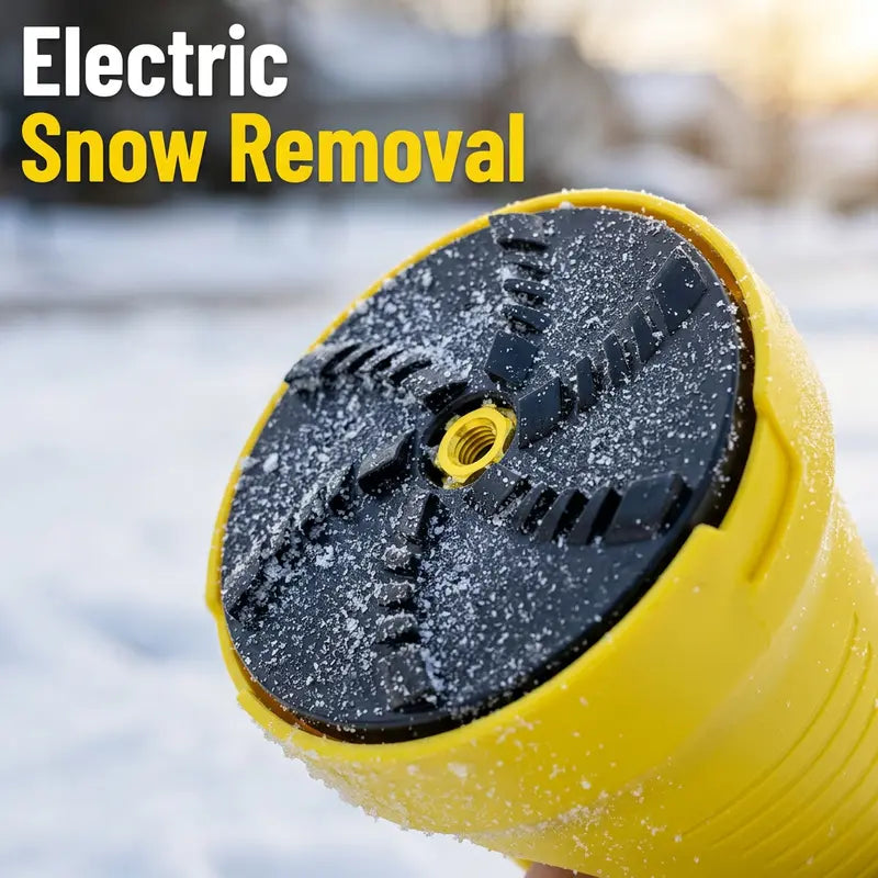 Yellow Ice Scraper for Efficient Snow Removal from Windows and Windshields