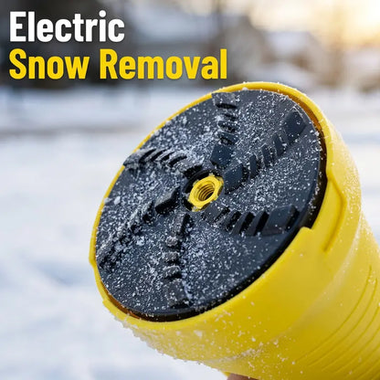 Yellow Ice Scraper for Efficient Snow Removal from Windows and Windshields