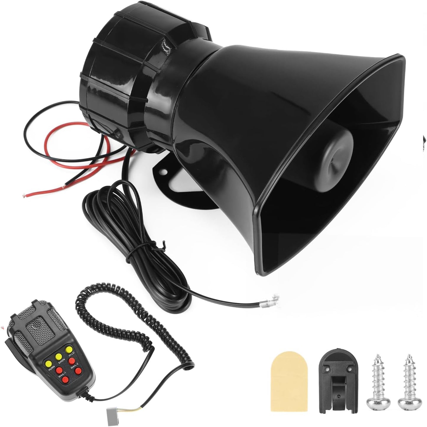7 Tone Partol Car Truck Siren Emergency Sounds Electric Horn with Mic