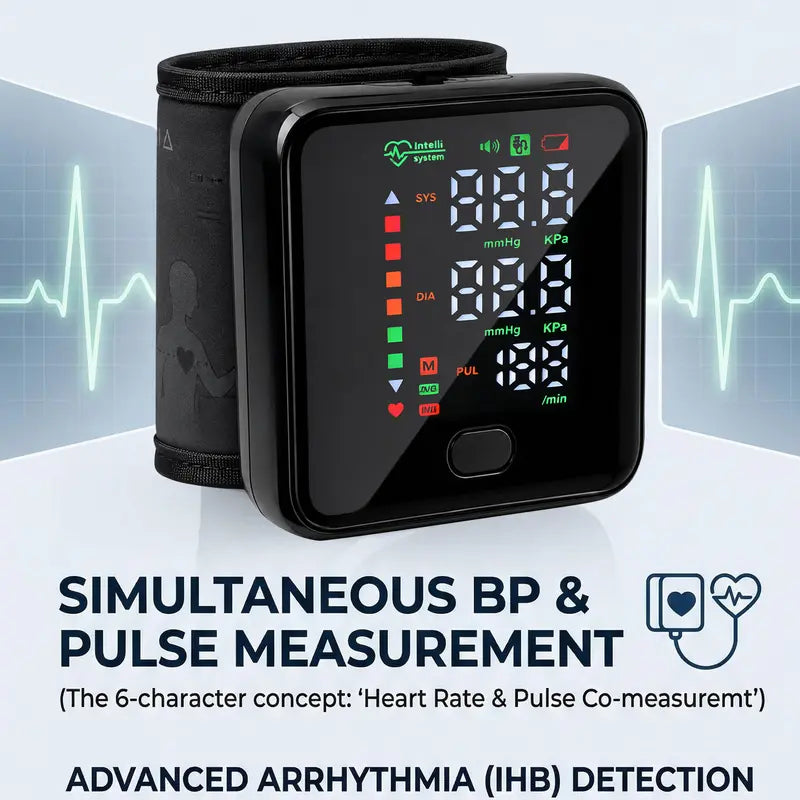 Rechargeable Wrist Blood Pressure Monitor Wristwatch
