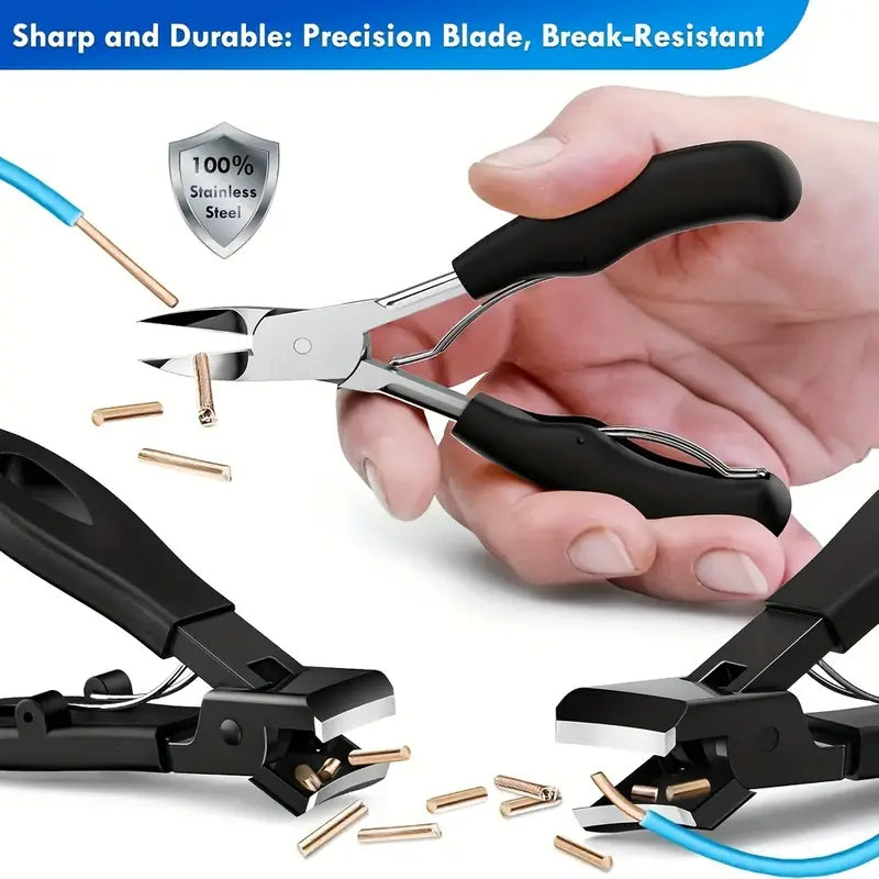 6-Piece Wide-Jaw Toenail Trimmers for Thick and Ingrown Nails