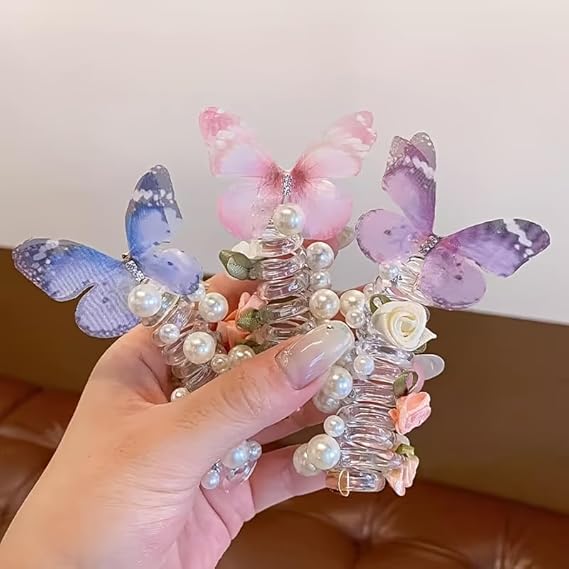 3PCS Mesh Butterfly Bow Hairbands