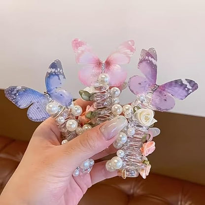 3PCS Mesh Butterfly Bow Hairbands