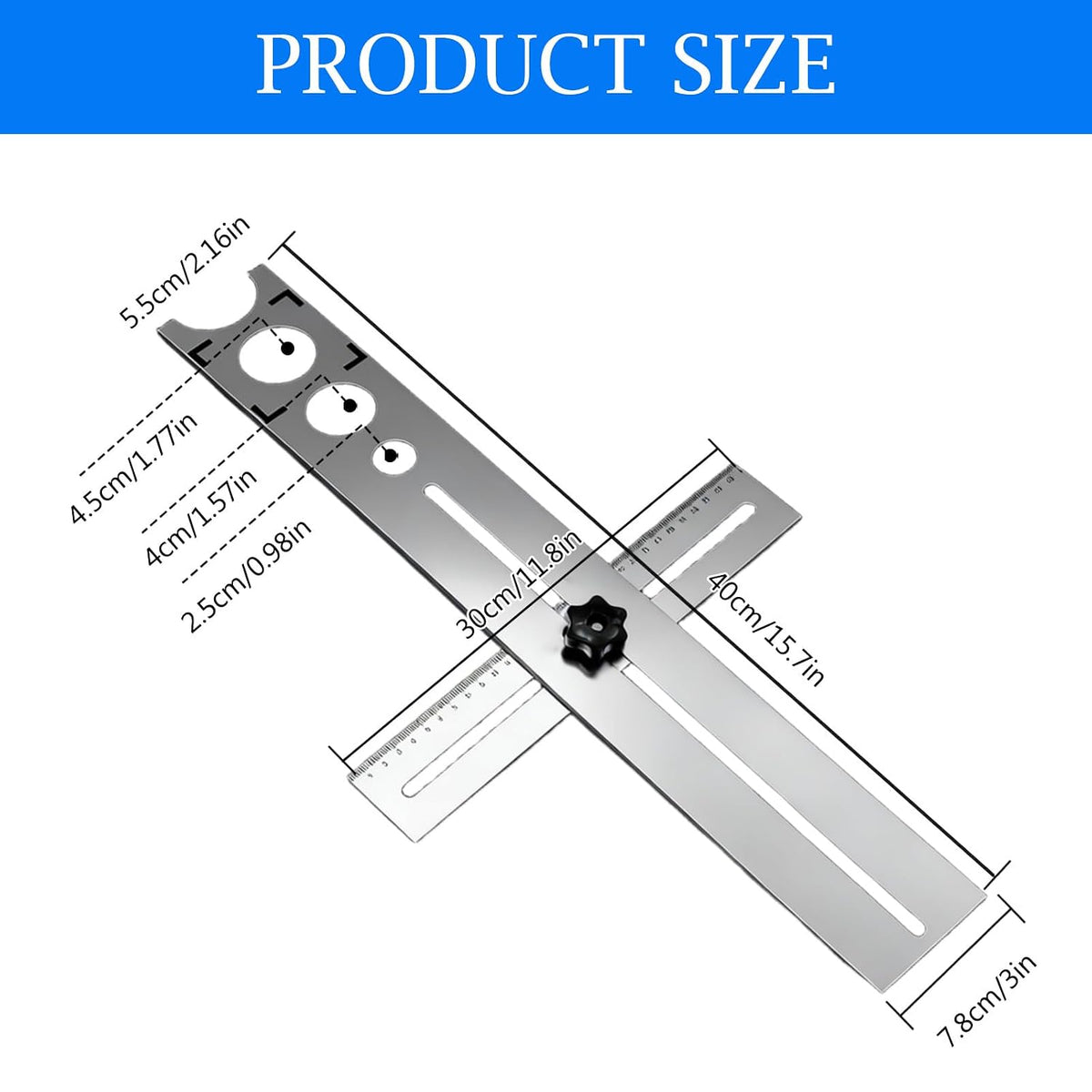 Stainless Steel Tile Drill Guide, Positioning Ruler for Ceramic