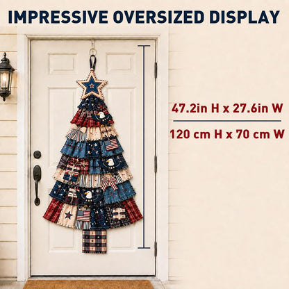 Handmade Fabric Christmas Tree Wall Decor