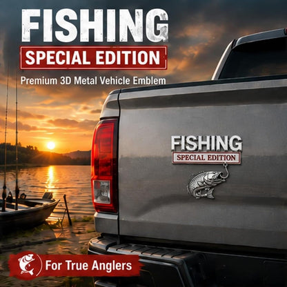 2PCS Fishing Special Edition 3D Metal Car Emblem