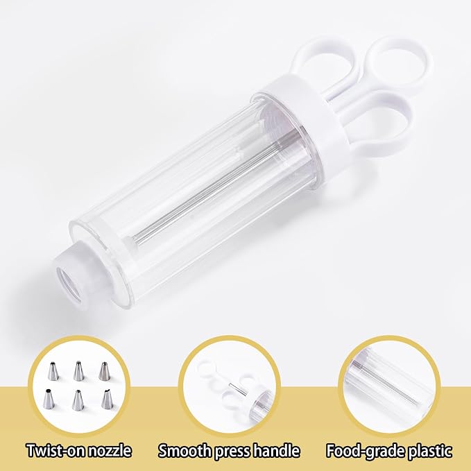 Complete Cake Decorating Tool Set – 6 Stainless Steel Icing Tips Included
