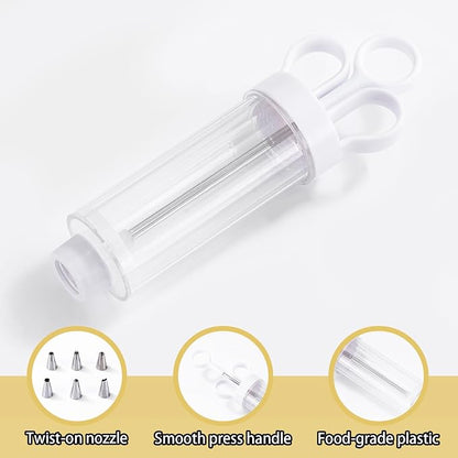Complete Cake Decorating Tool Set – 6 Stainless Steel Icing Tips Included