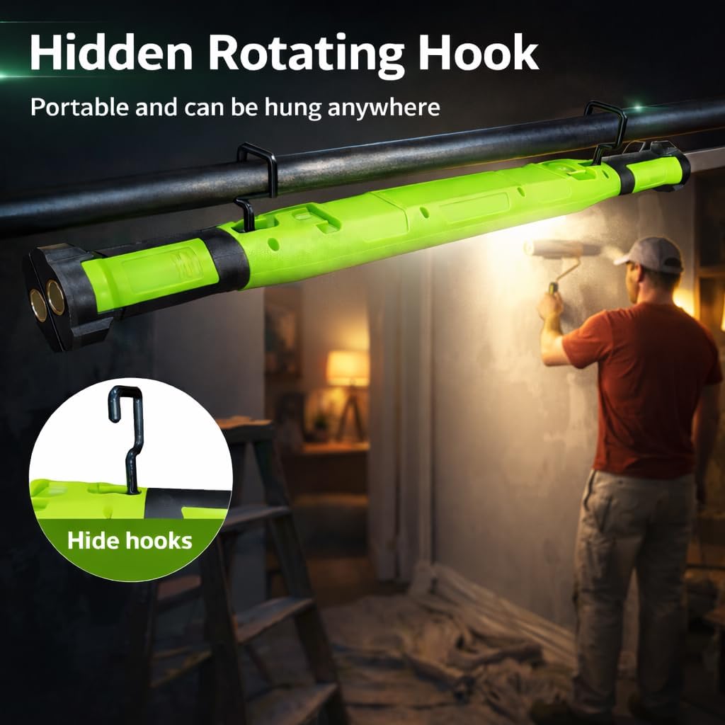 Rechargeable Magnetic LED Work Light 3000LM, Portable Under Hood Inspection Lamp