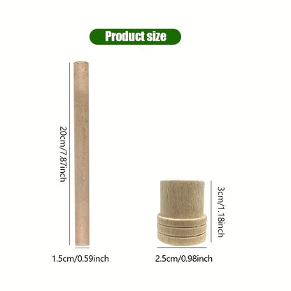 Pack of 10 organic mugwort and gastrodia aroma sticks; includes a wooden base