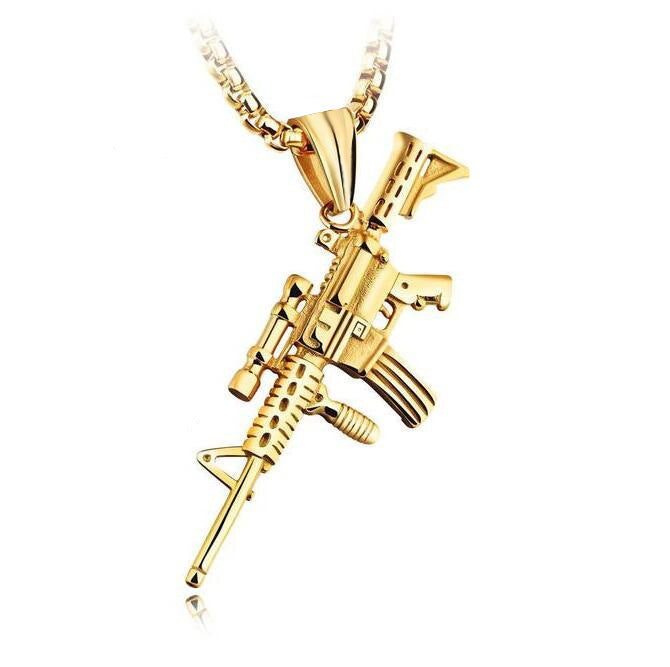 Military-style streetwear pendant necklace