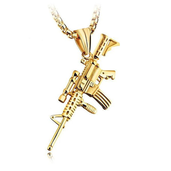 Military-style streetwear pendant necklace
