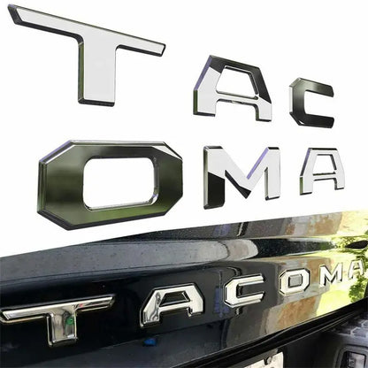 Matte Black Raised Tailgate Insert Emblem Letters - Stylish Accessories and Perfect Gift for Truck Drivers