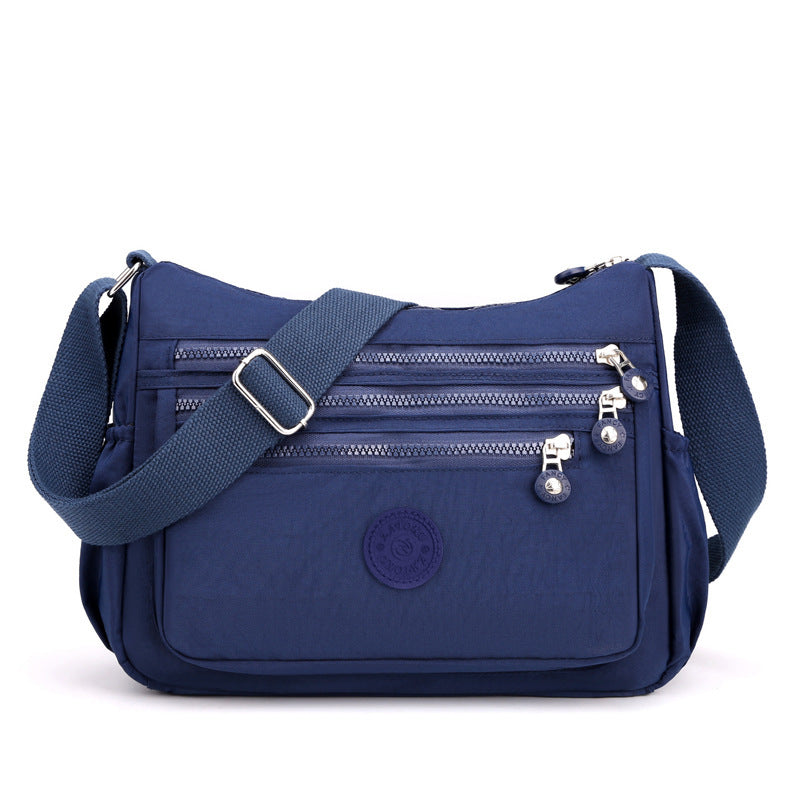 Nylon Fabric Crossbody Bag Anti-Theft Women's Shoulder Bag Multi-Layer Pocket Wallet