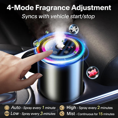 Smart Car Air Freshener Diffuser with Starry Sky Projection and Perfume