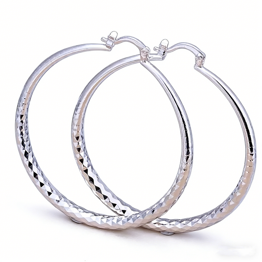 Women's Fashion Jewelry Hip Hop Round Earrings, Large Circle Piercing Hoop Earring