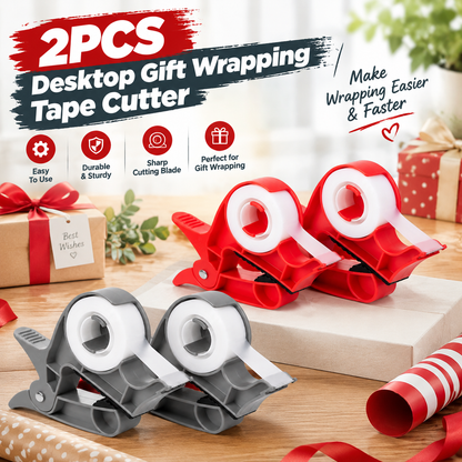 2-Piece Desktop Gift-Wrapping Tape Dispenser
