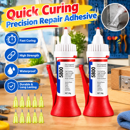 2PCS 5800 Precision Repair Glue, Fast-Setting Multi-Surface Adhesive for Plastic