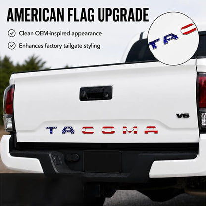 Matte Black Raised Tailgate Insert Emblem Letters - Stylish Accessories and Perfect Gift for Truck Drivers