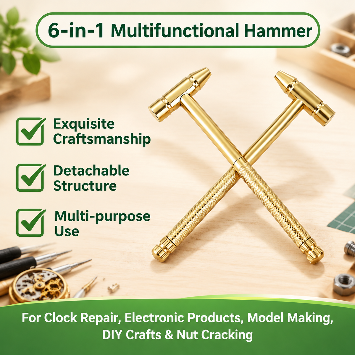 6-in-1 Mini Multifunctional Hammer and Screwdriver Hand Tool
