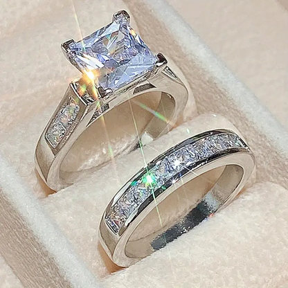 2-Piece Ring Set — Ideal for Daily Wear, Engagement Parties, Trendy Couples, Party Favors, and Mother's Day Gifts