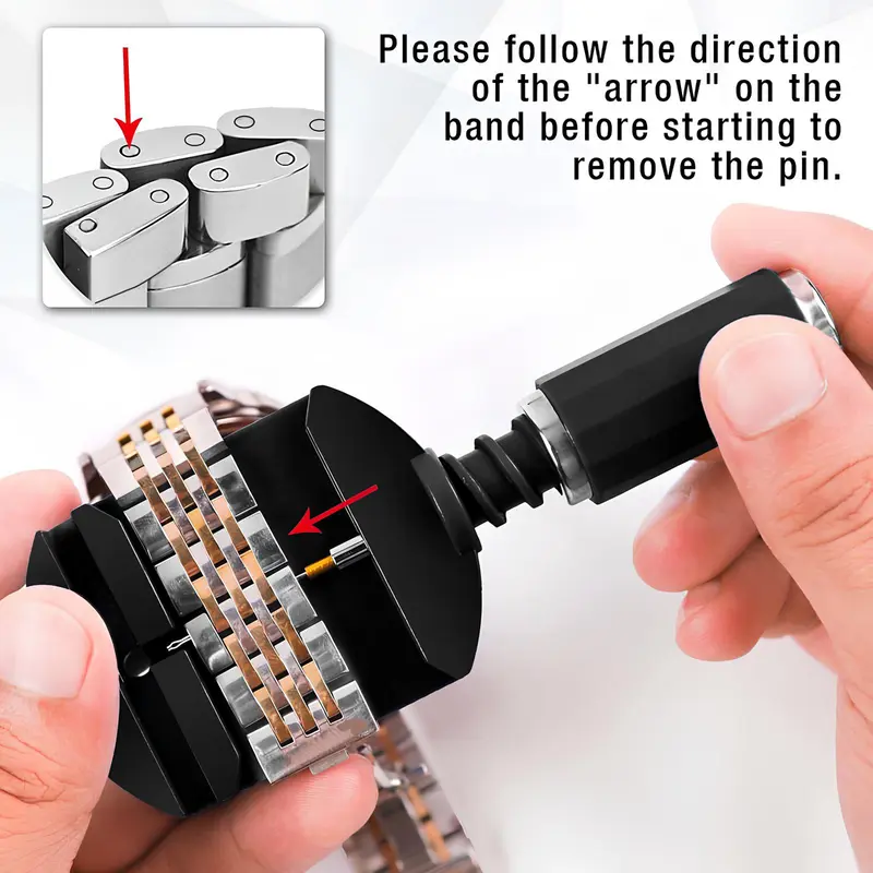 Watch Link Removal Kit - Watch Band Sizing Tool for Watch Strap Adjustment