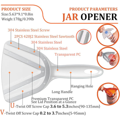 Jar Opener Easy Twist Off Bottle Caps Handheld Lid Top Open