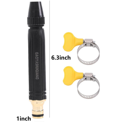 Adjustable Garden Hose Nozzle, Multi-Pattern Spray Nozzle | with Adjustable Stainless Steel Hose Clamp