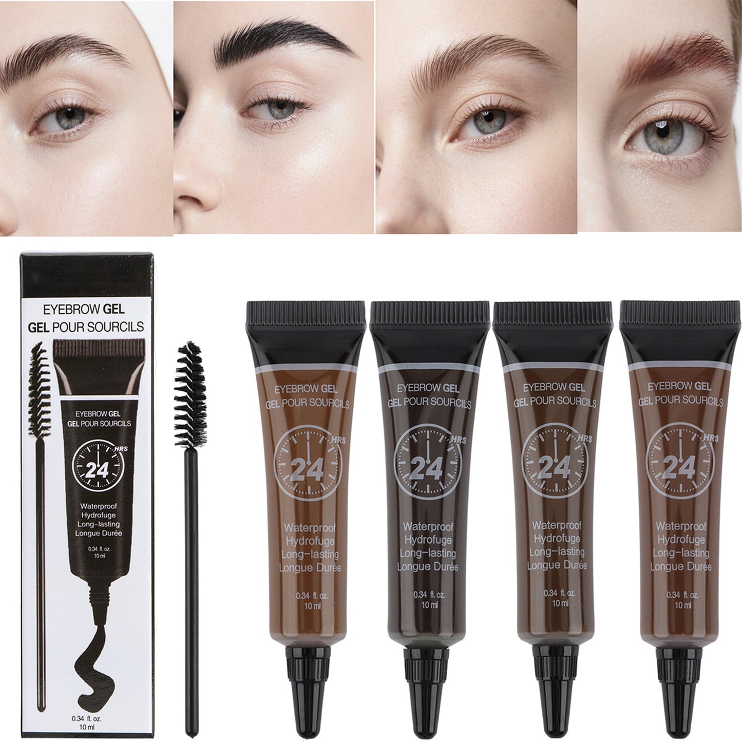 2Pcs Thickening Brow Mascara, Extreme Hold Tinted Eyebrow Gel