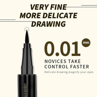 2Pcs Waterproof Liquid Eyeliners - Quick Dry, Anti-Halo & Highly Pigmented