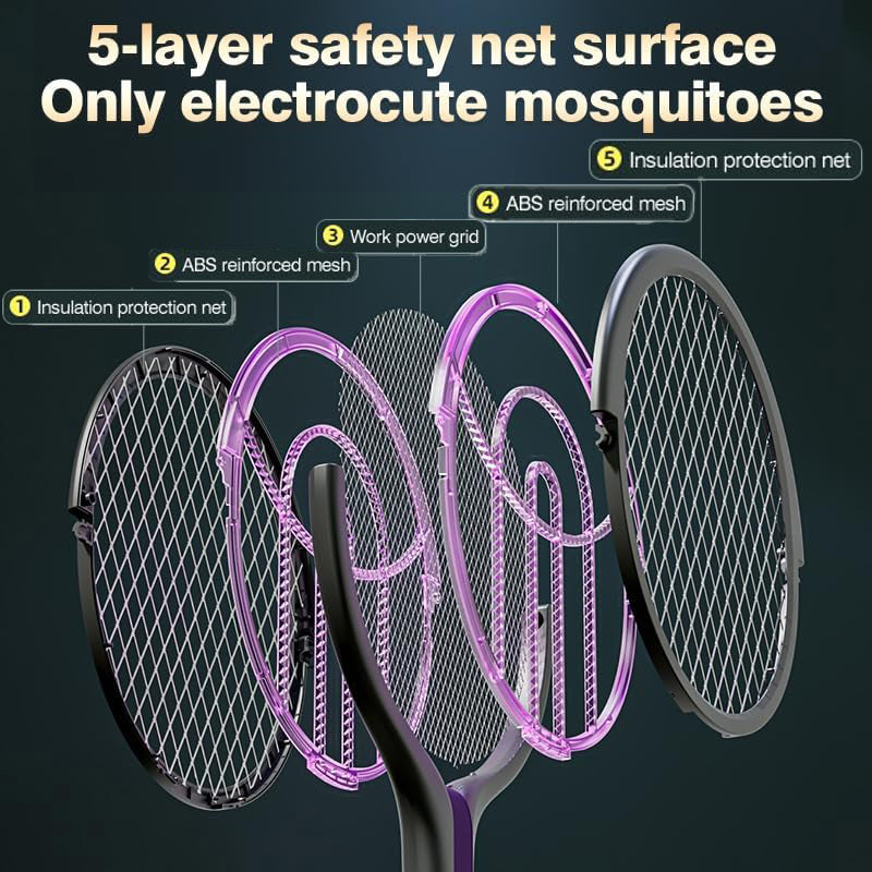 Rechargeable Electric Mosquito Swatter with Extendable Handle