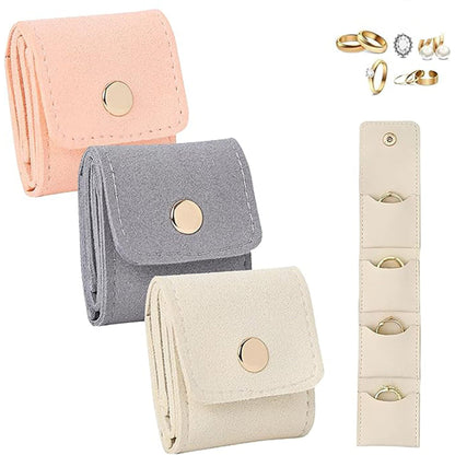 3Pcs Multifunctional Mini Portable Foldable Travel Jewelry Storage Box