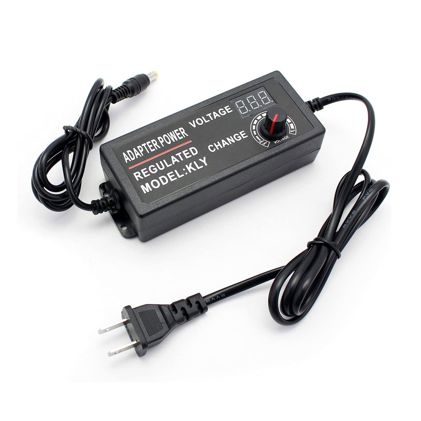 3-24V 3A Adjustable AC/DC Power Adapter for Household Electronics and LED Strip, 5.5 x 2.5mm US Plug