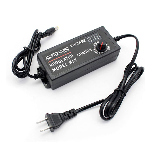 3-24V 3A Adjustable AC/DC Power Adapter for Household Electronics and LED Strip, 5.5 x 2.5mm US Plug