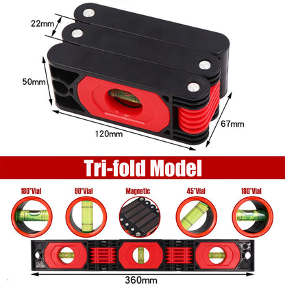 Folding Level, Multi-Angle Magnetic Level Ruler