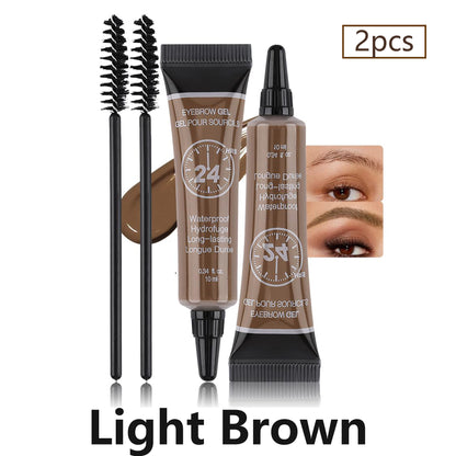 2Pcs Thickening Brow Mascara, Extreme Hold Tinted Eyebrow Gel