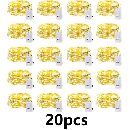 LED Fairy Lights Battery Operated,3 Features Blinking Slowly Blinking