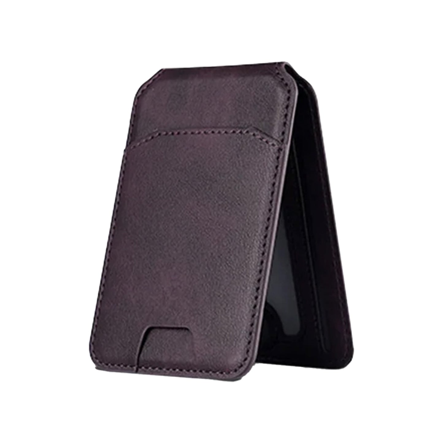 Leather Magnetic Credit Card Wallet for MagSafe RFID Blocking
