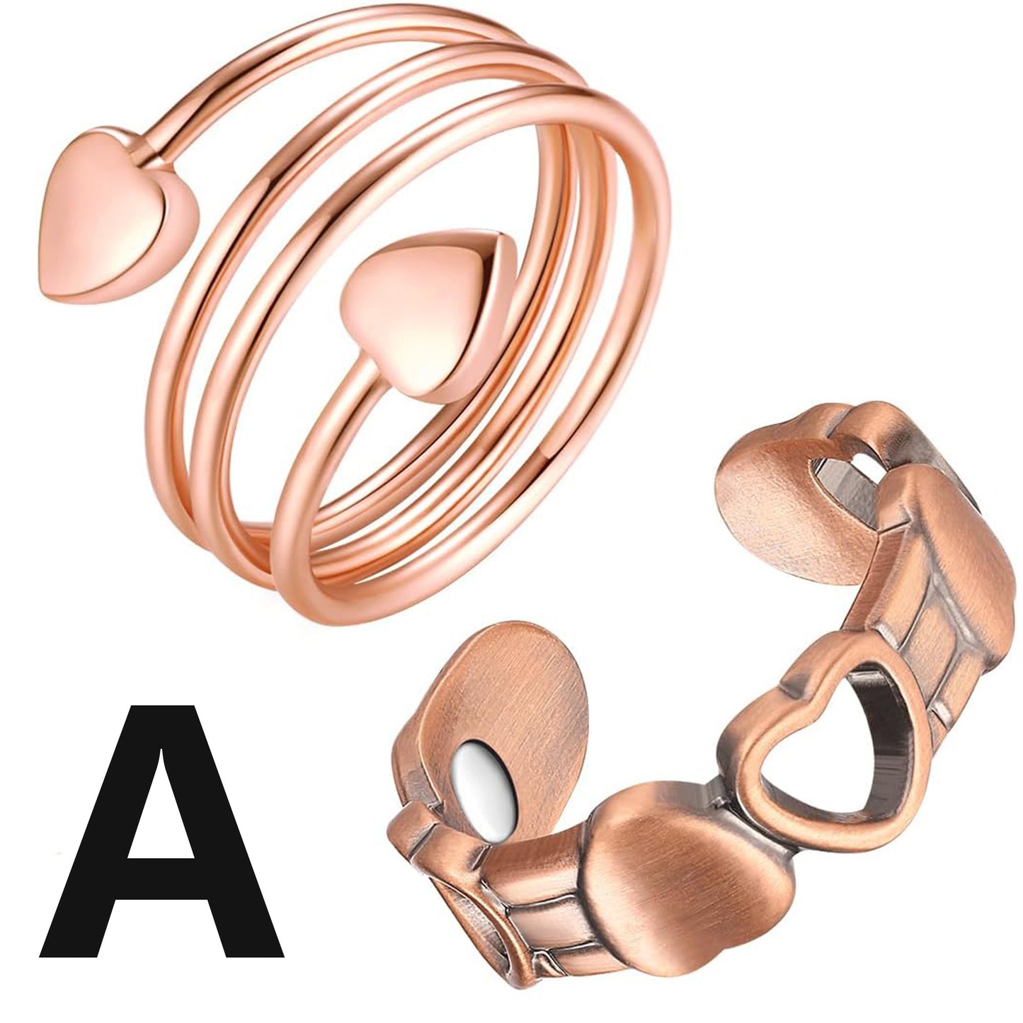 2Pcs/set Magnetic Rings for Women, Adjustable Jewelry