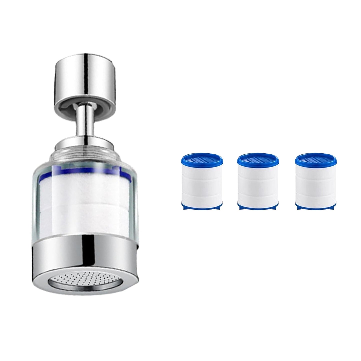 Universal 360 ° Rotating Filter Faucet,  Removes Chlorine Fluoride Heavy Metals Hard Water