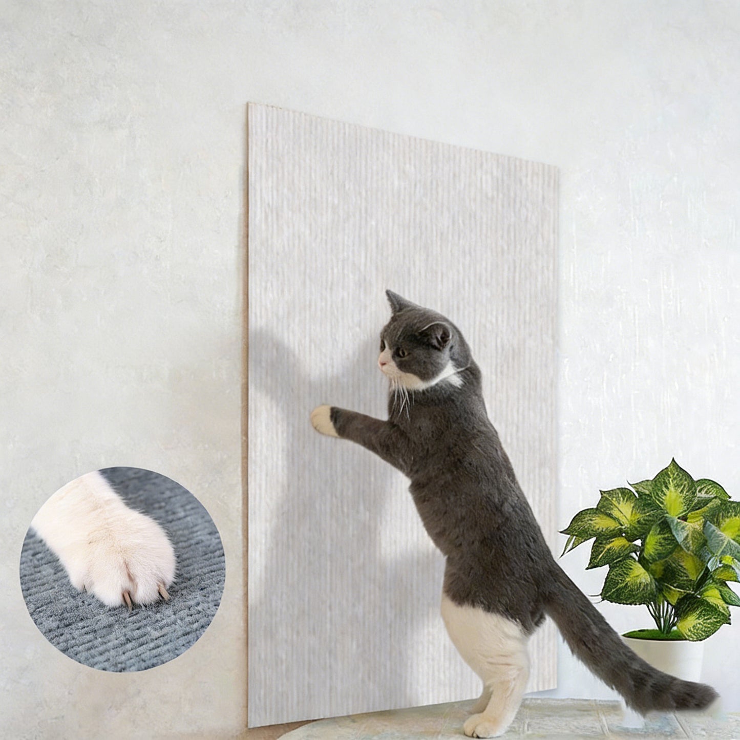 Cat Wall Scratcher Mat with Super Strong Nano Tape