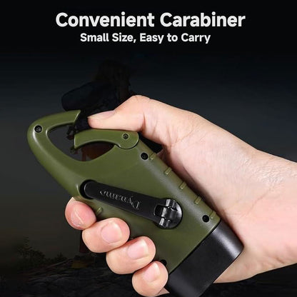 Hand Crank Solar LED Emergency Flashlight,No Battery Required