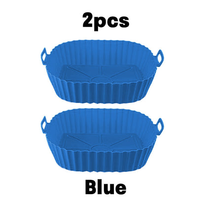 2pcs Air Fryer Silicone Liners for 3 to 5 Qt Air fryer Oven Reusable Baking Tray